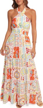 Petal & Pup Jelena Maxi Halter Dress