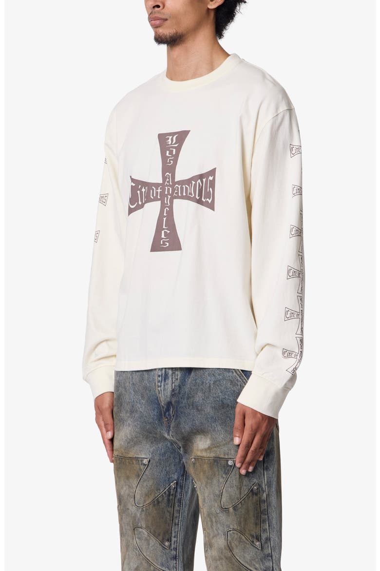 Washed LA Long Sleeve Graphic T-Shirt, Alternate, color, OFF WHITE