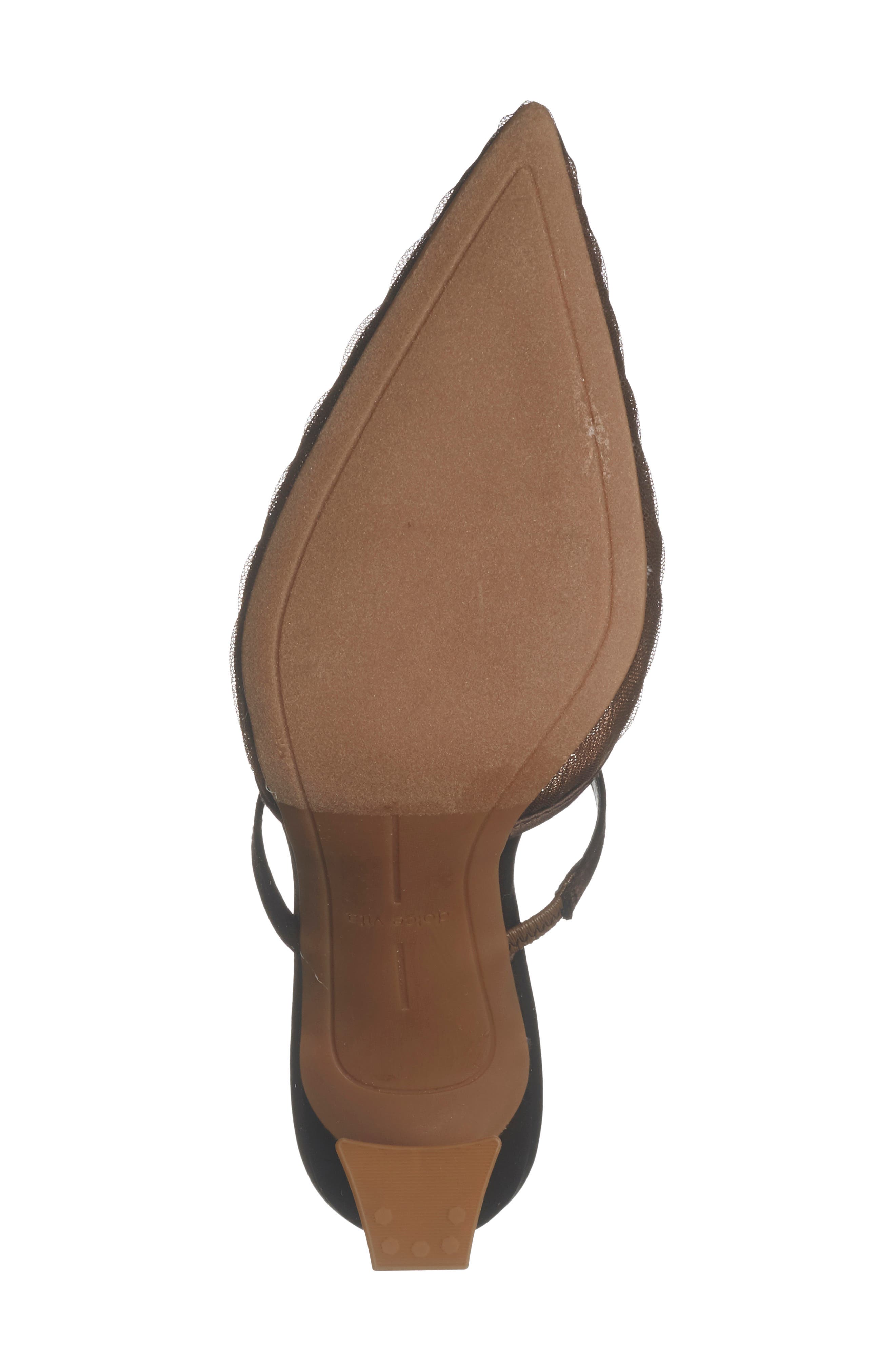 Noreen Pointed Toe Mule, Alternate, color, DARK BROWN TULLE