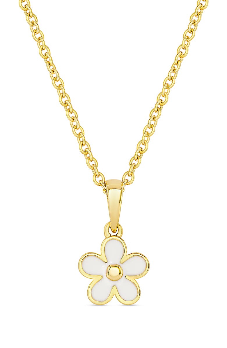 Lily Nily Flower Pendant Necklace, Main, color, Gold