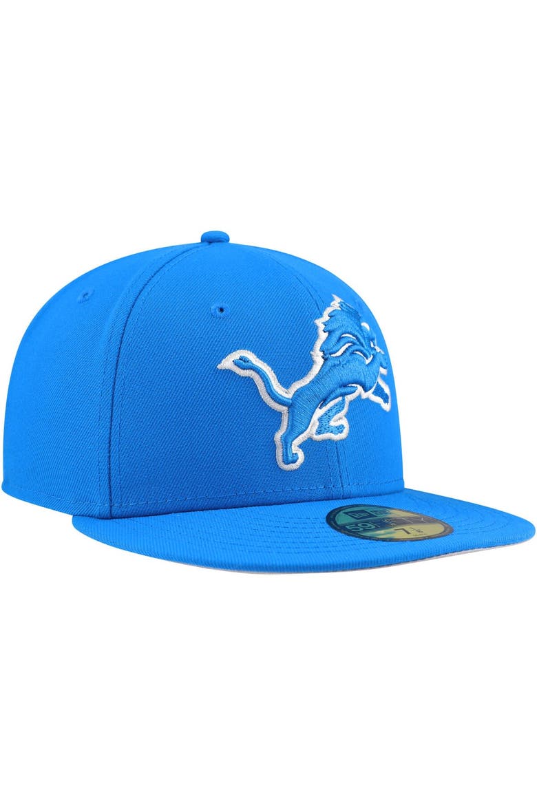 Men's New Era Blue Detroit Lions Team Basic 59FIFTY Fitted Hat, Alternate, color, Blue