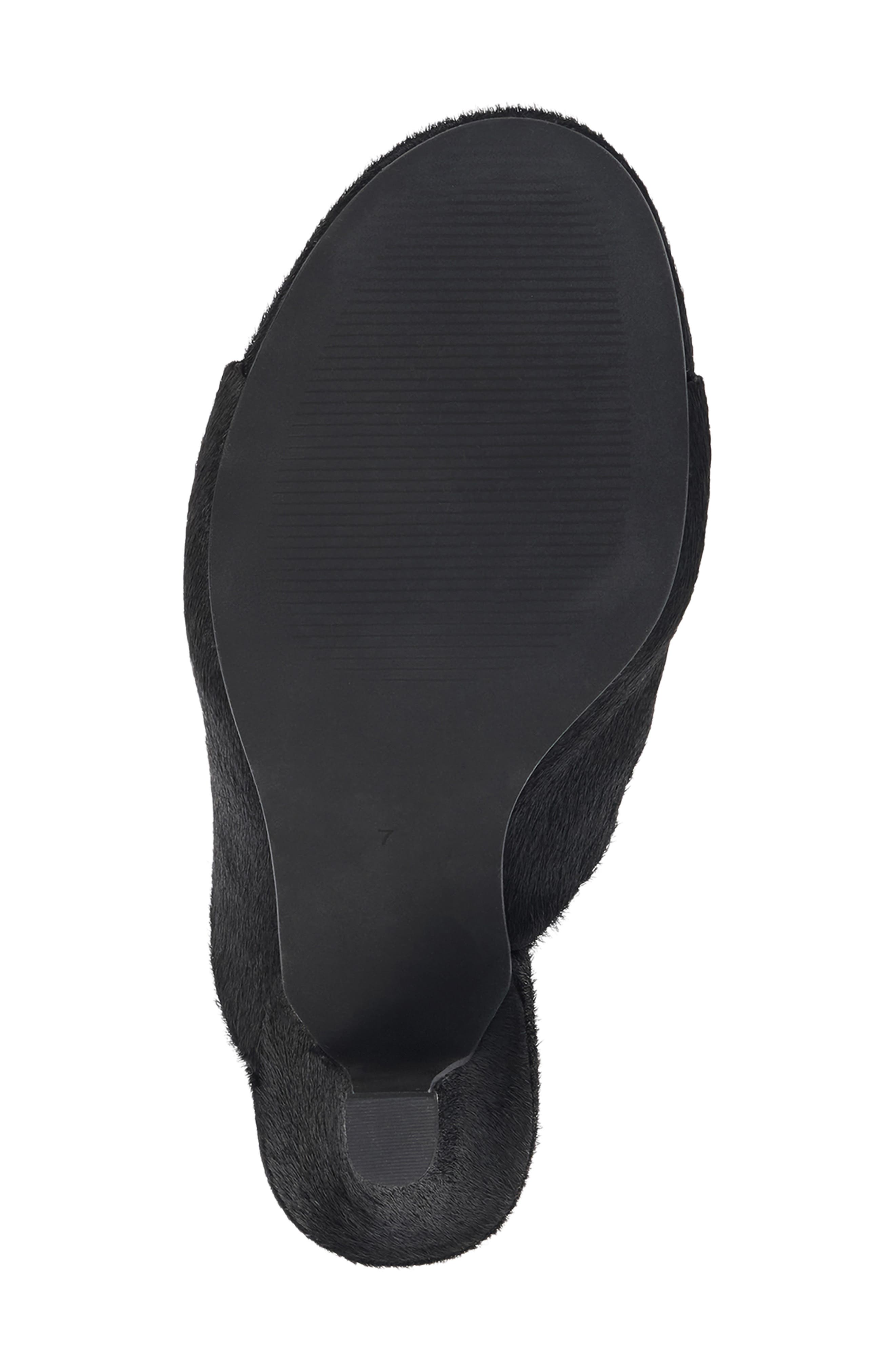 Dante Genuine Calf Hair Slide Sandal, Alternate, color, BLACK