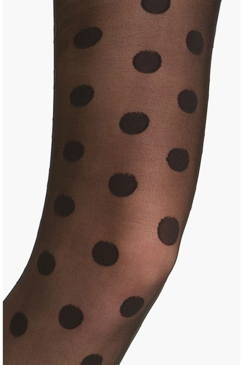 Polka Dot Tights, Alternate, color, BLACK