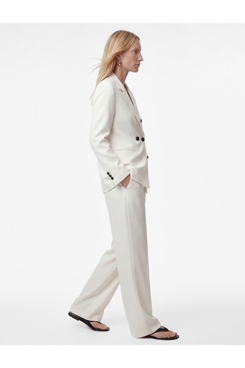 Wide Leg Trousers with Belt, Alternate, color, OFF WHITE