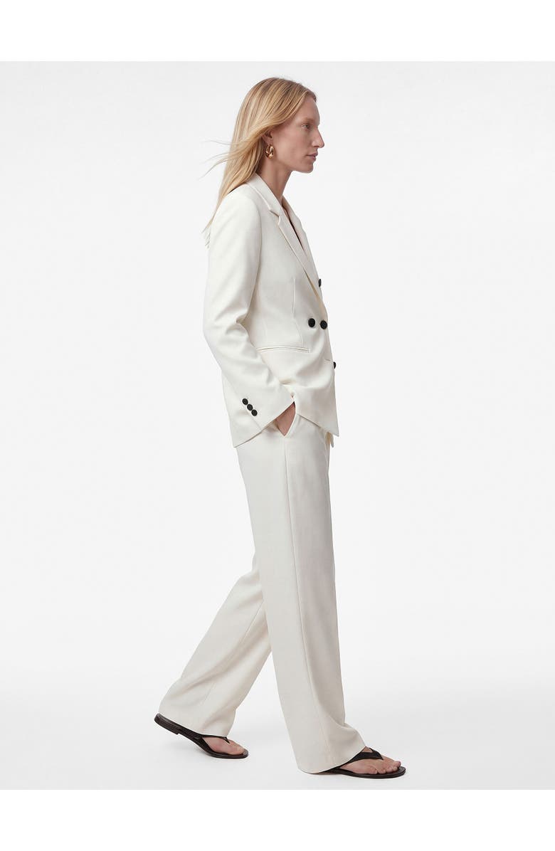 Koton Wide Leg Trousers with Belt, Alternate, color, Off White