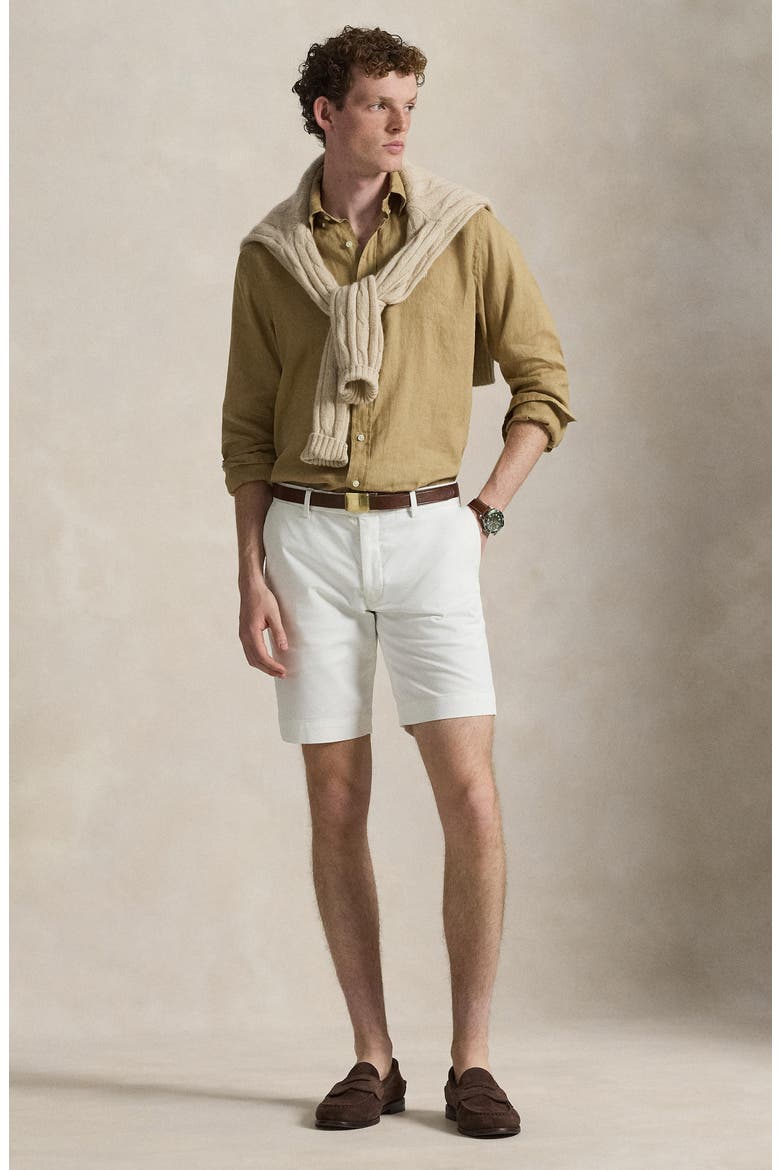 Classic Fit Linen Button-Down Shirt, Alternate, color, CAFE TAN