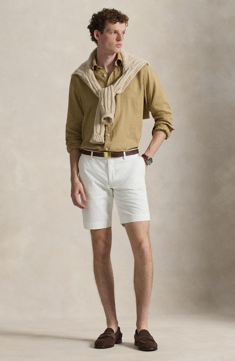 Polo Ralph Lauren Classic Fit Linen Button-Down Shirt, Alternate, color, Cafe Tan