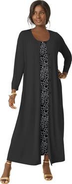 Jessica London 2-Piece Stretch Knit Duster Set