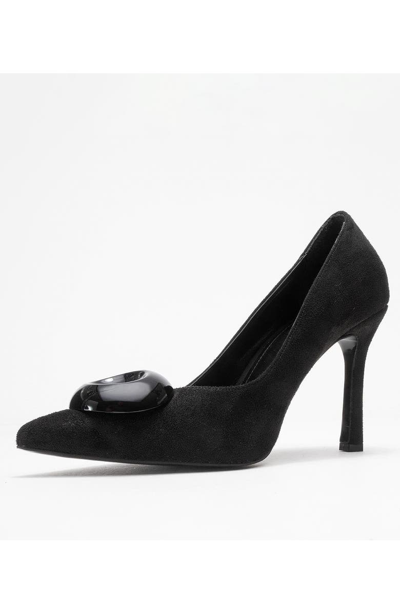 Prologue Shoes Jordana Pointed Toe Pump, Alternate, color, Black Suede
