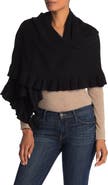 Portolano Ruffle Trim Cashmere Wrap Scarf
