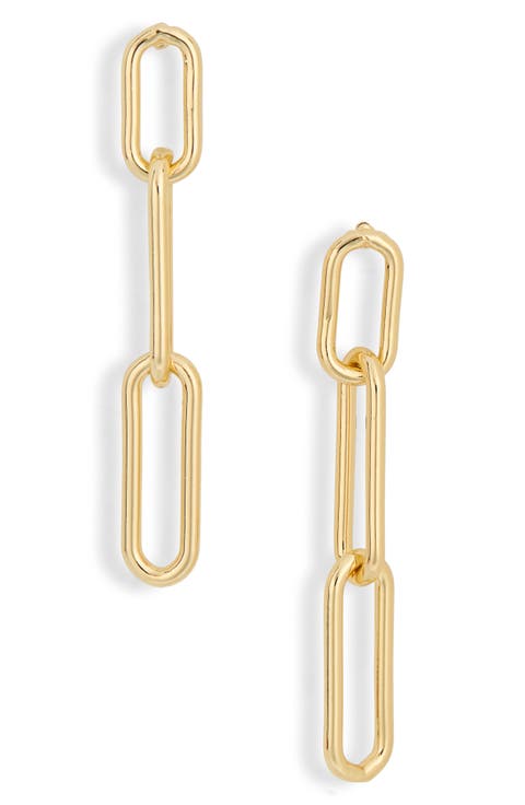 Demi Fine Triple Link Linear Drop Earrings