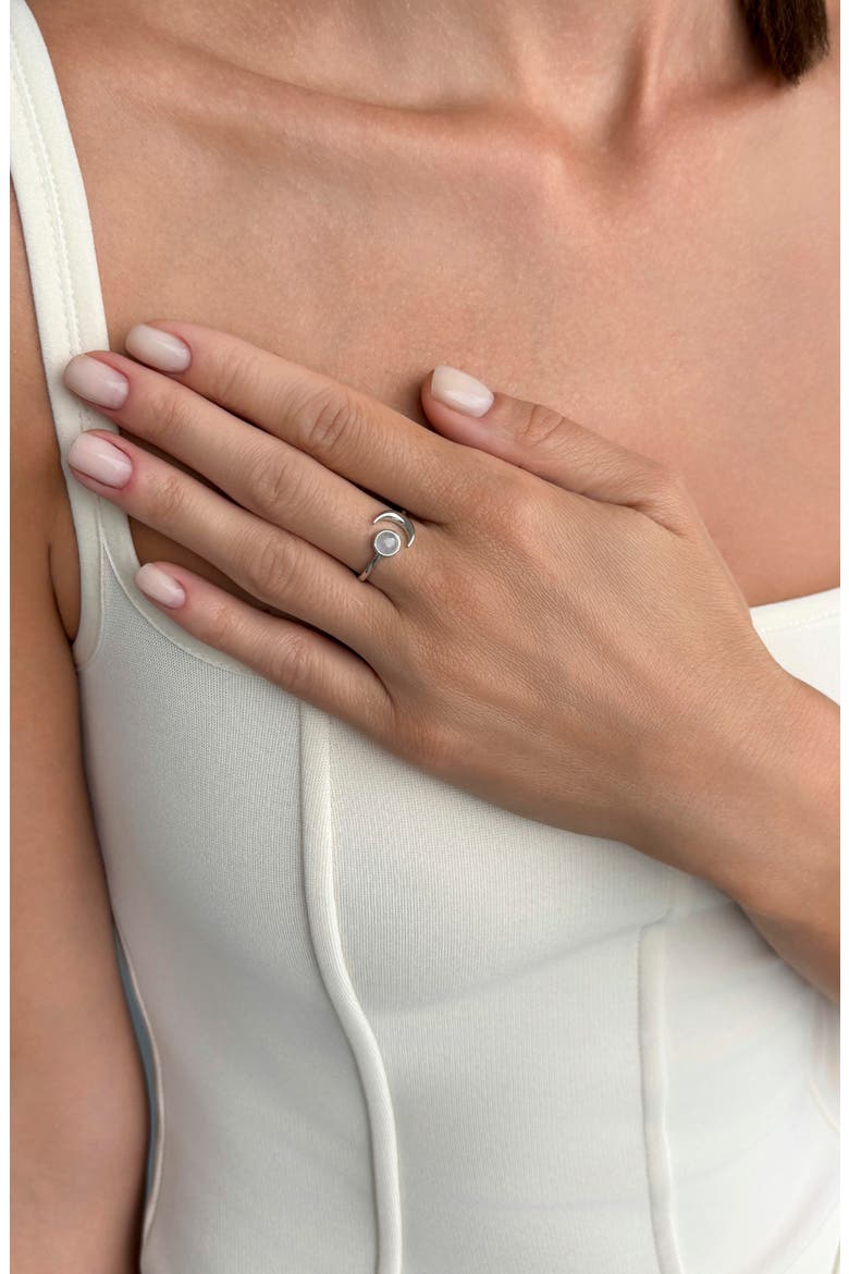 Celestial Moonstone Bypass Ring, Alternate, color, SILVER/ WHITE