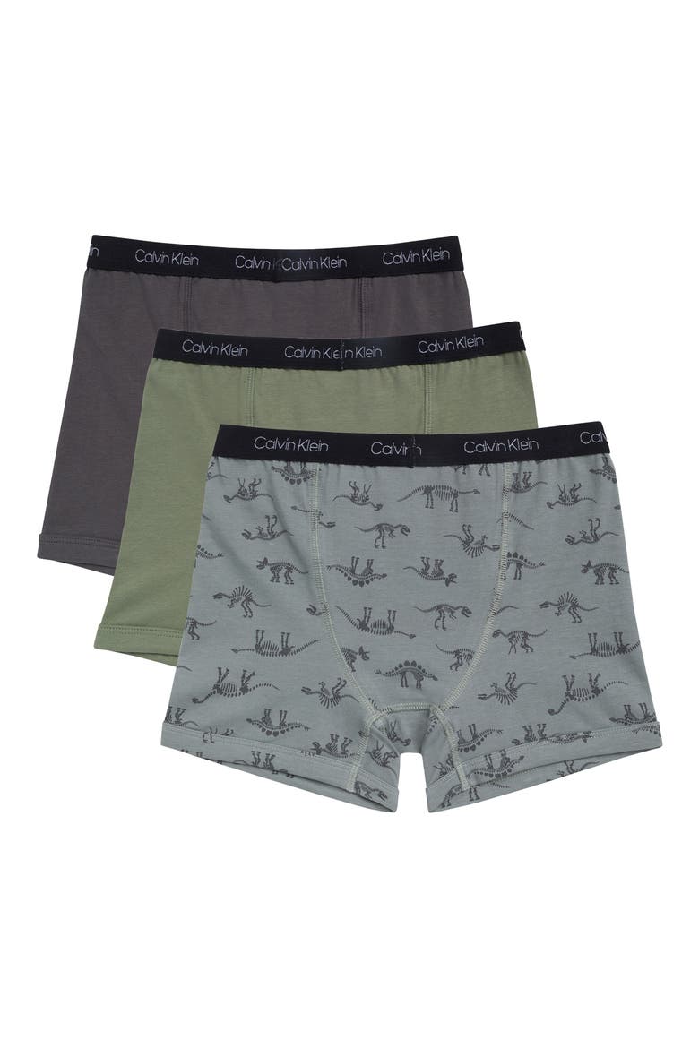 Kids' Pack of Three Boxer Briefs, Alternate, color, GDINO/ SS/ MG