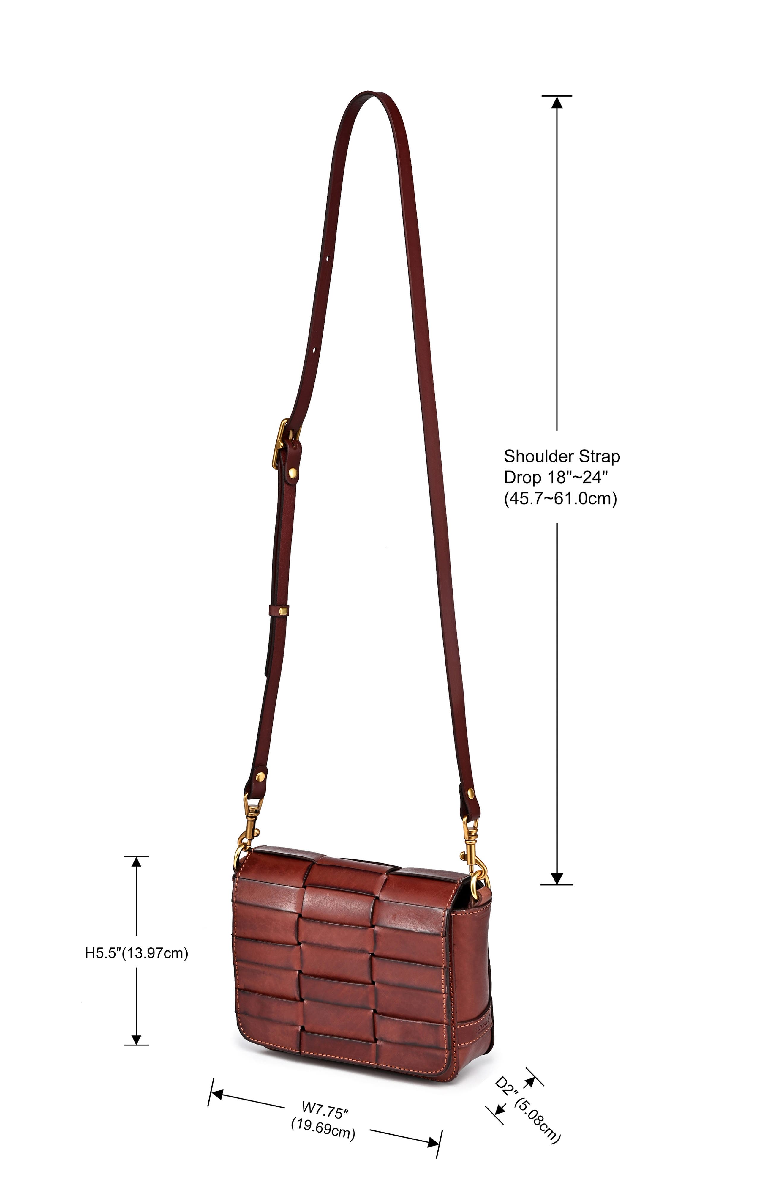 Lupi Woven Leather Crossbody Bag, Alternate, color, BROWN