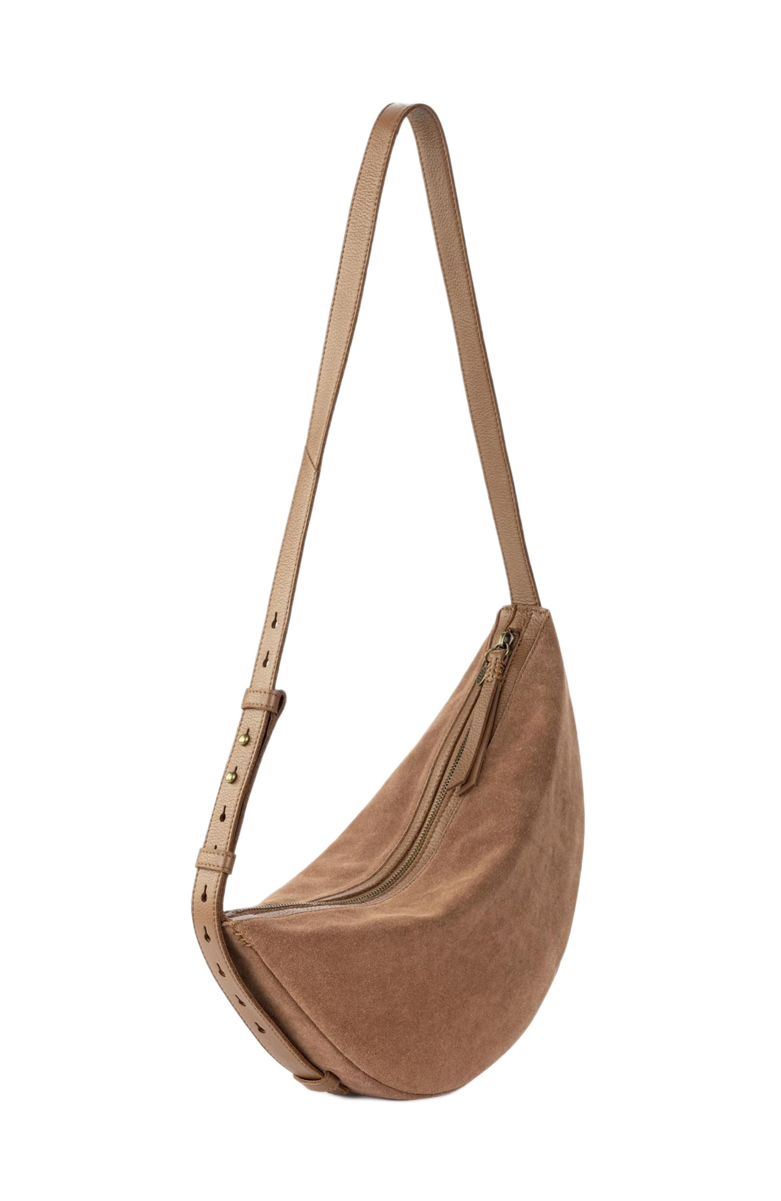 Tess Large Sling Bag, Alternate, color, Tobacco Suede