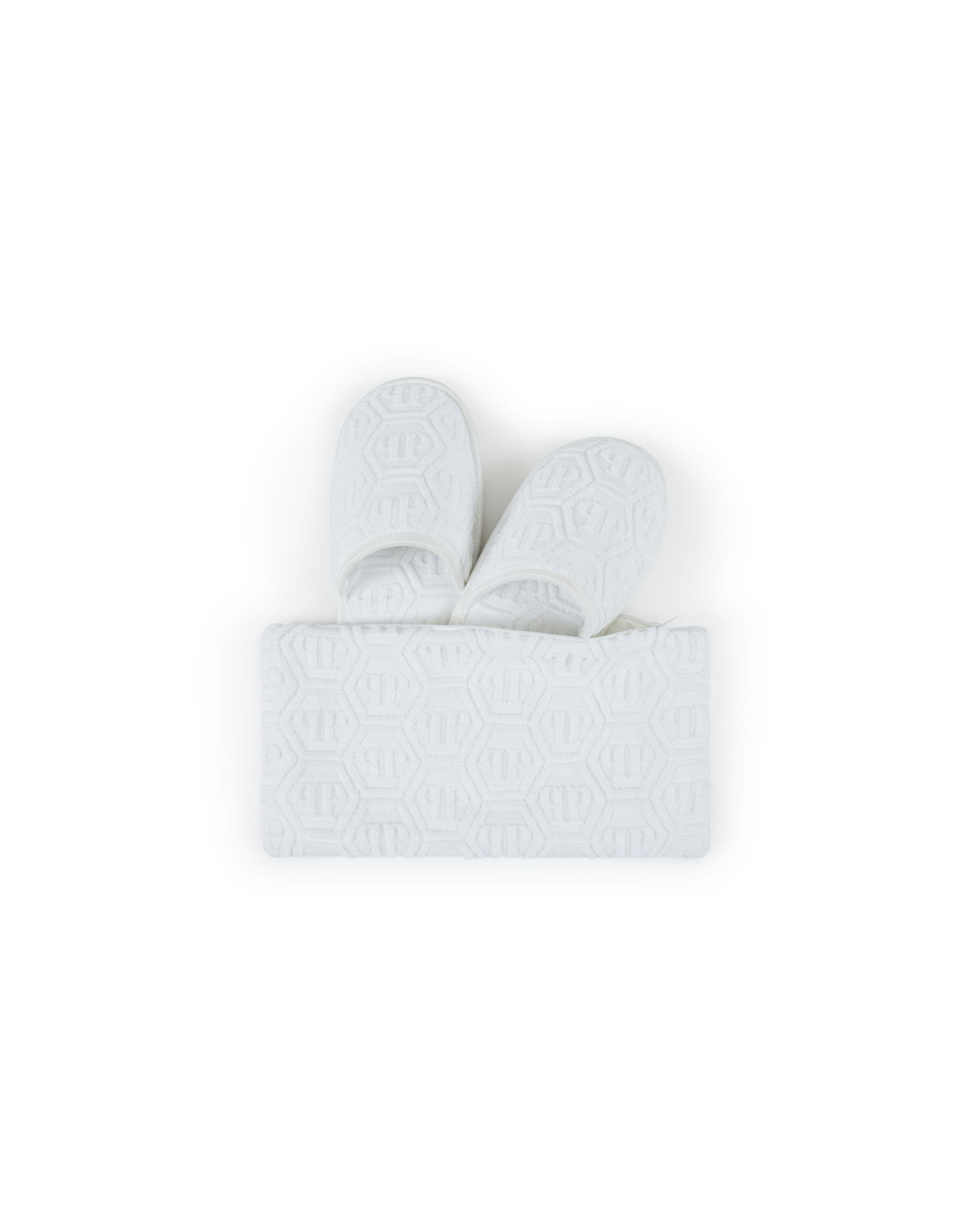 Flat Slippers Hexagon Unisex, Alternate, color, white