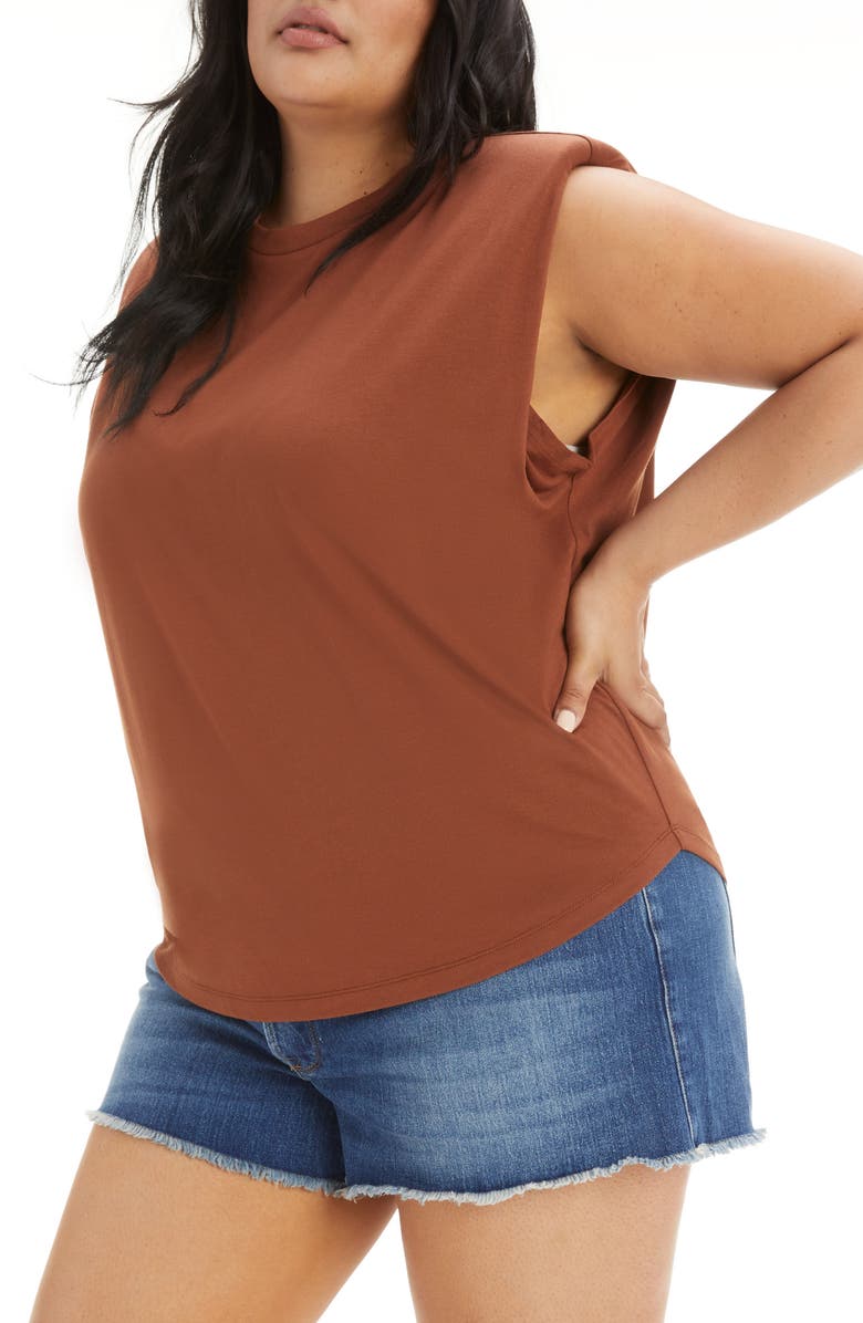 Good American Strong Shoulder Tank Top, Alternate, color,