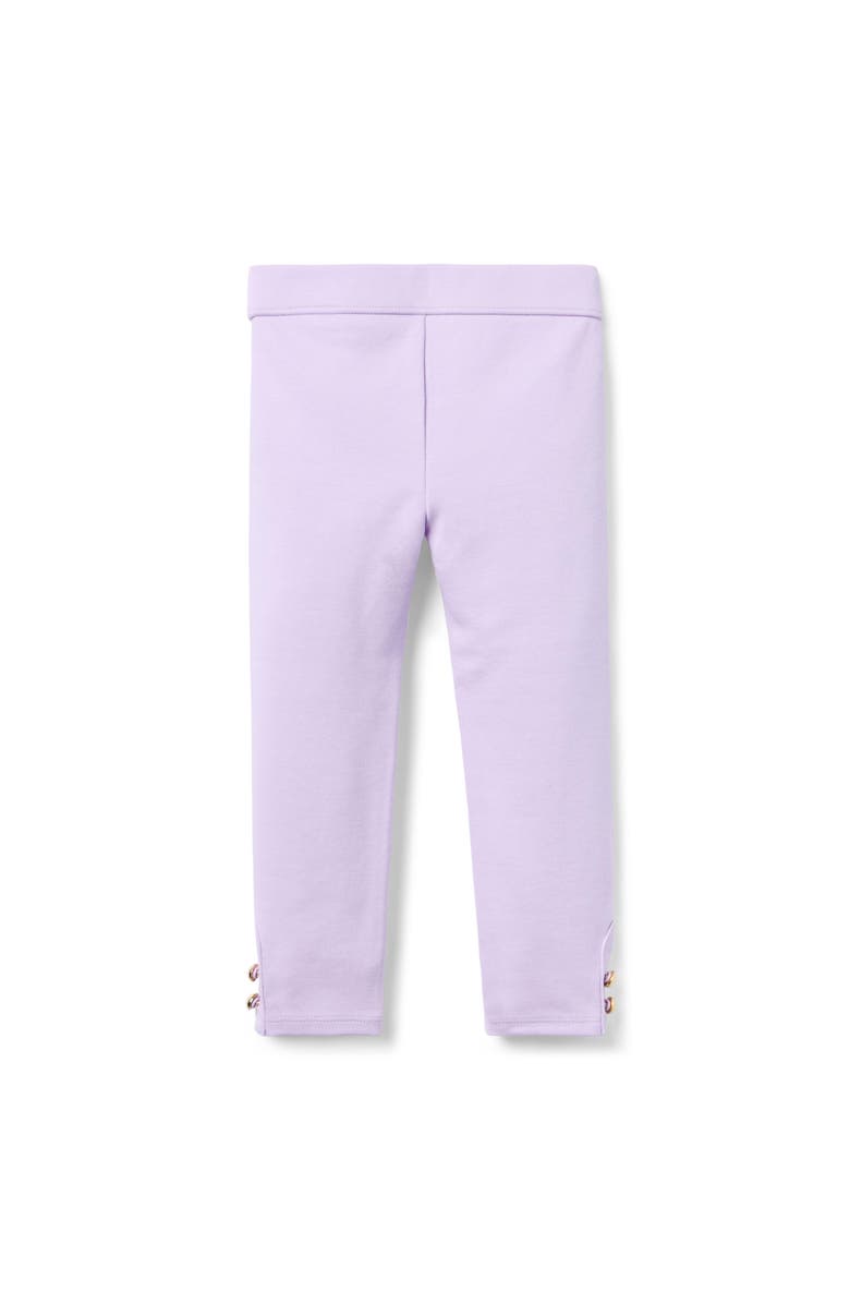 Janie and Jack Button Cuff Ponte Pant, Alternate, color, Purple