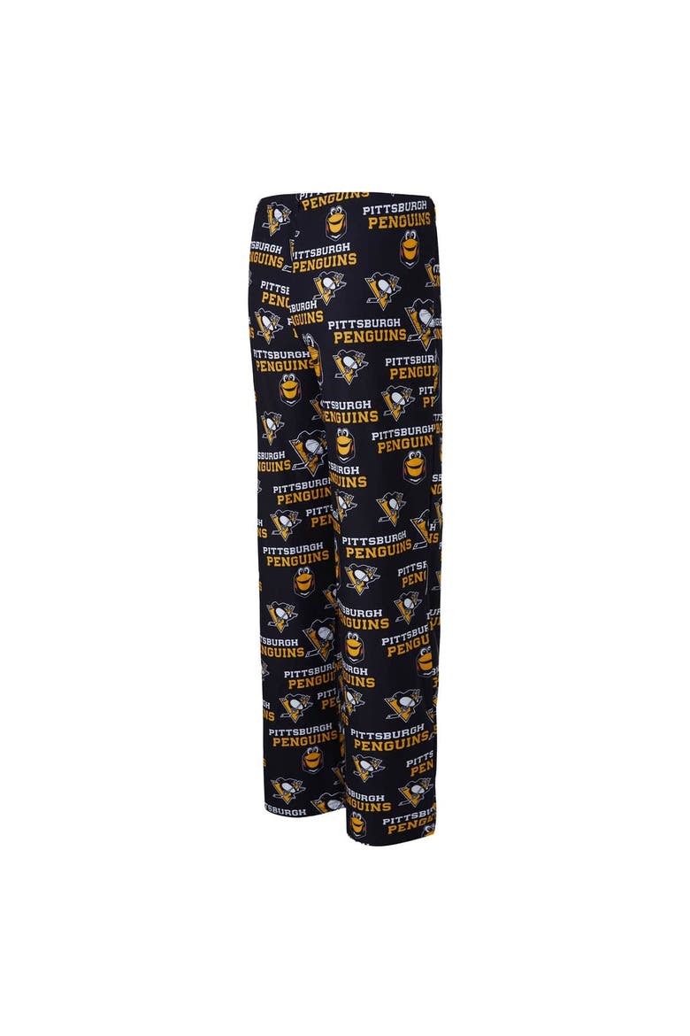 Women's Concepts Sport Black Pittsburgh Penguins Zest Allover Print Knit Pants, Alternate, color, Black