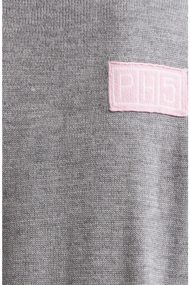 Brando Asymmetric Contrast Pocket Merino Wool Cardigan, Alternate, color, CHARCOAL GRAY