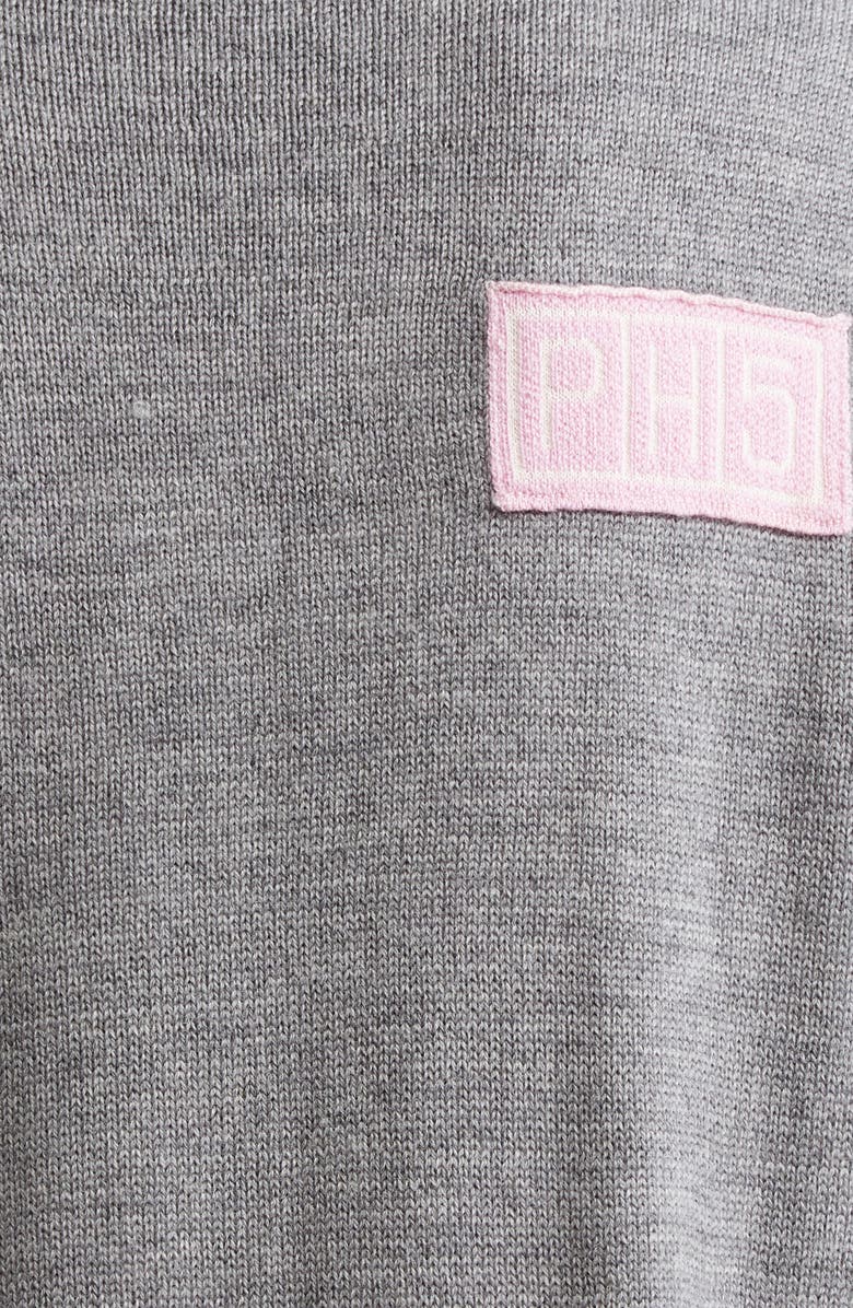 PH5 Brando Asymmetric Contrast Pocket Merino Wool Cardigan, Alternate, color,