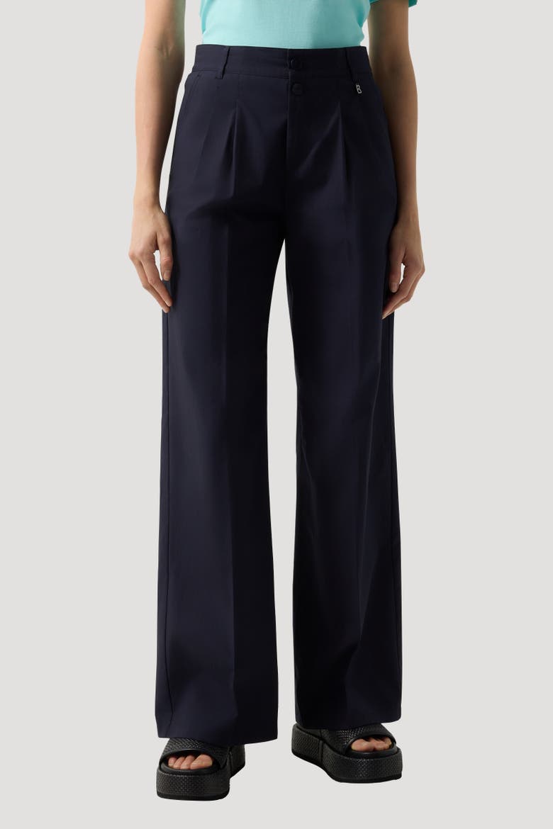 Pleated Trousers Amy, Alternate, color, Navy blue