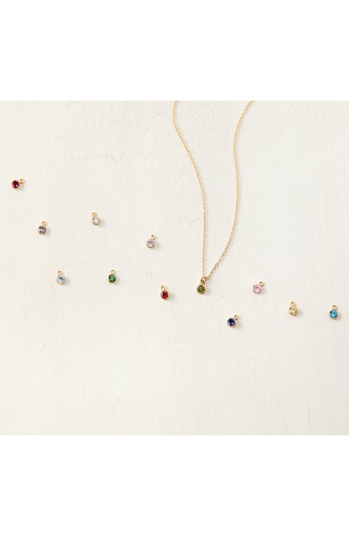 Set & Stones Birthstone Charm Pendant Necklace In Silver/may