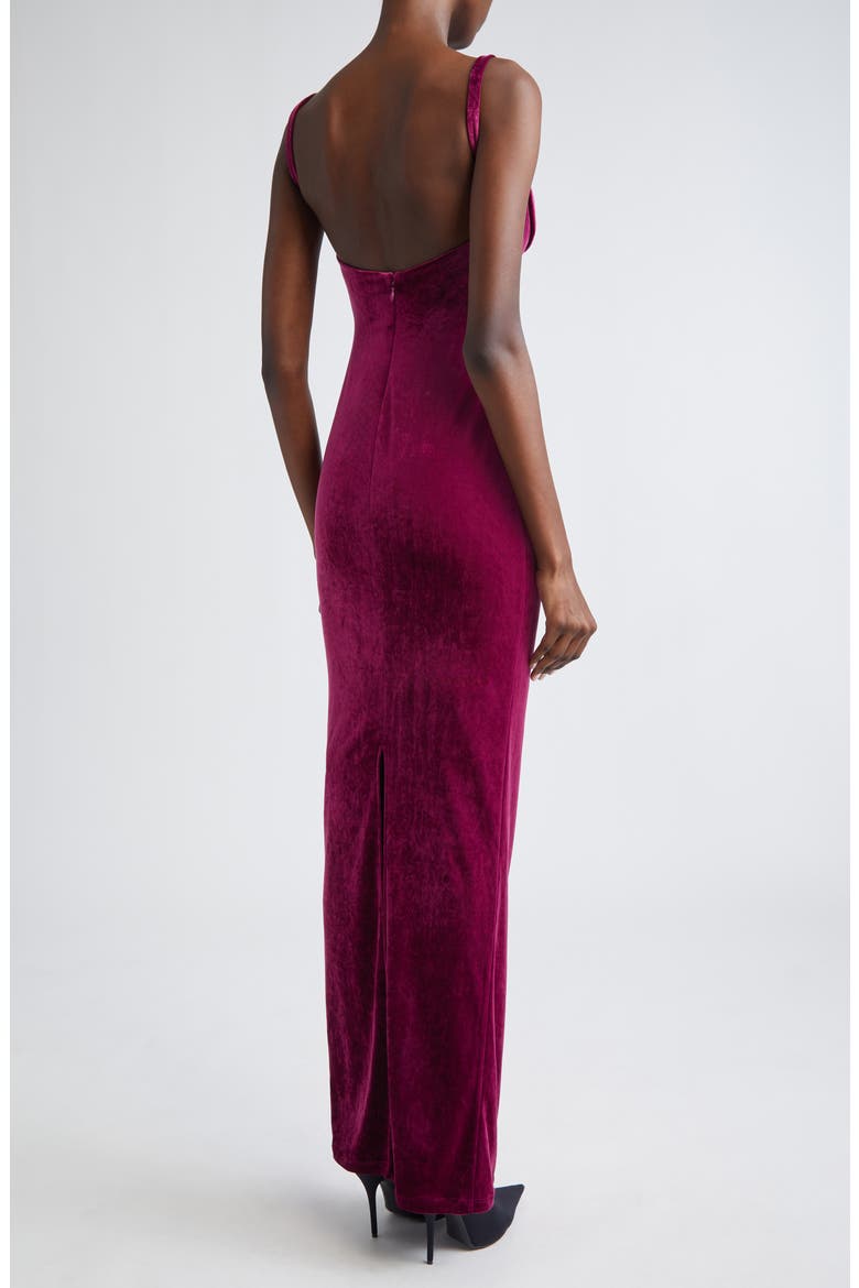 Velvet Gown, Alternate, color, PLUM