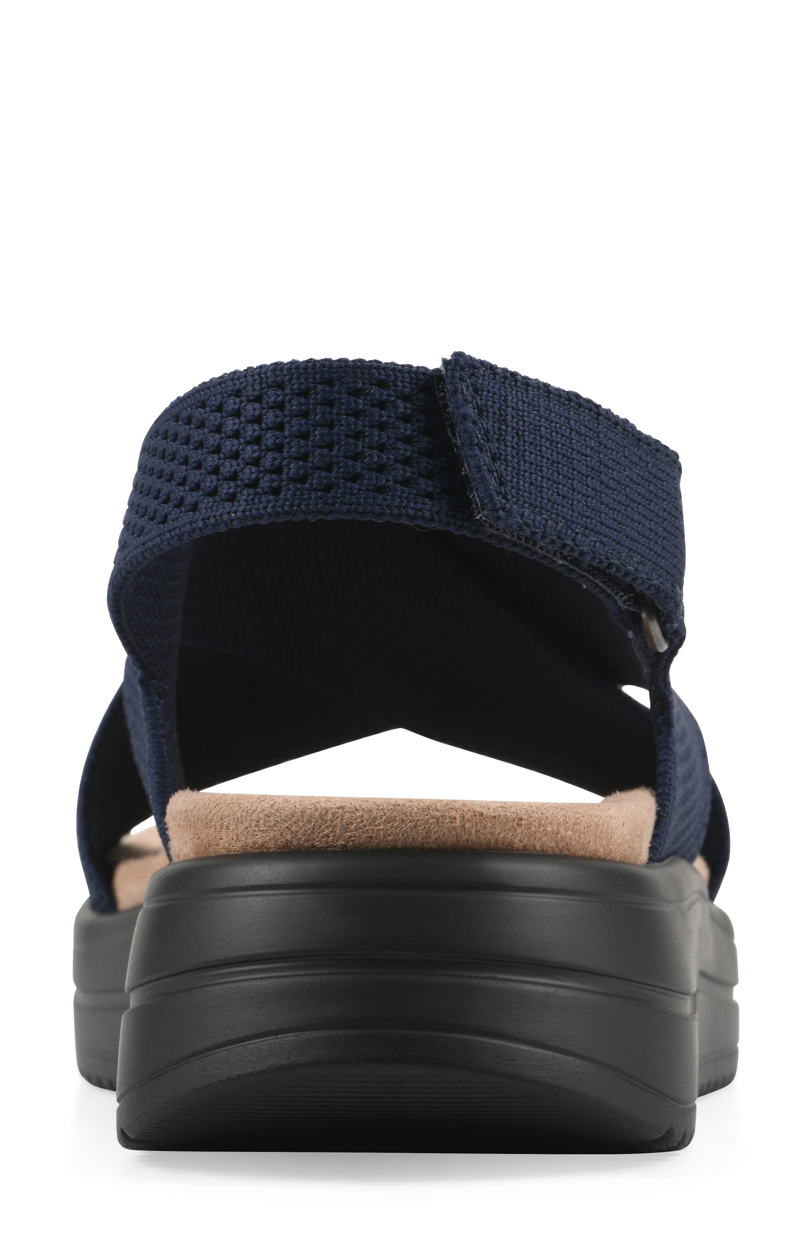 Harleen Flatform Slingback Sandal, Alternate, color, NAVY/ FABRIC