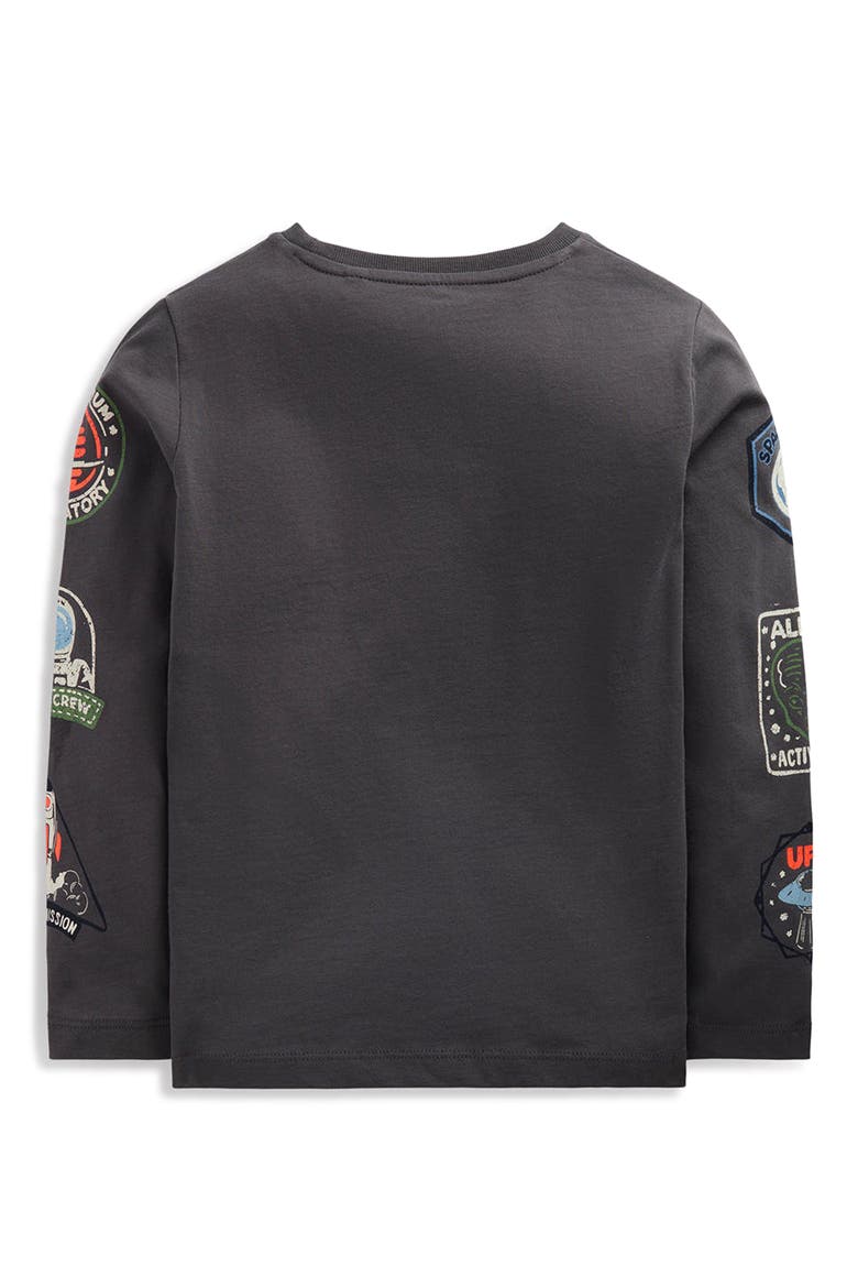 Kids' Glow in the Dark Graphic T-Shirt, Alternate, color, WARM GREY, SPACE