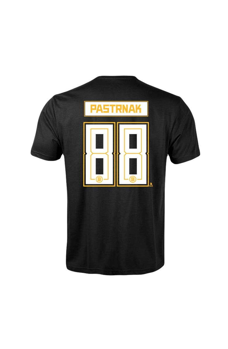 LEVELWEAR Men's Levelwear David Pastrnak Black Boston Bruins Richmond Player Name & Number T-Shirt, Alternate, color, Black