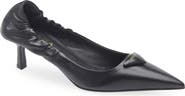 Prada Triangle Logo Pointed Toe Pump