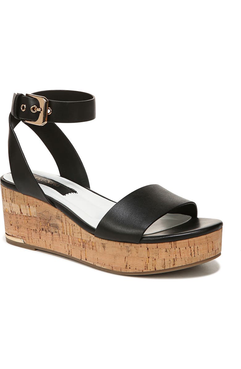 Franco Sarto Presley Ankle Strap Platform Wedge Sandal, Main, color,