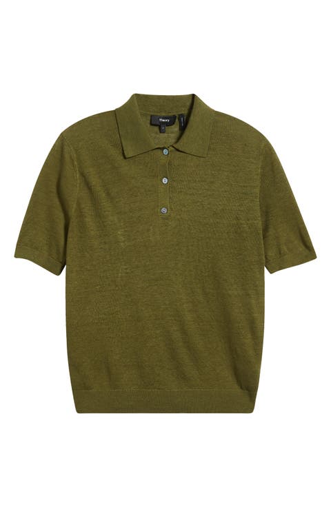 Semisheer Linen Blend Polo
