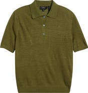 Theory Semisheer Linen Blend Polo