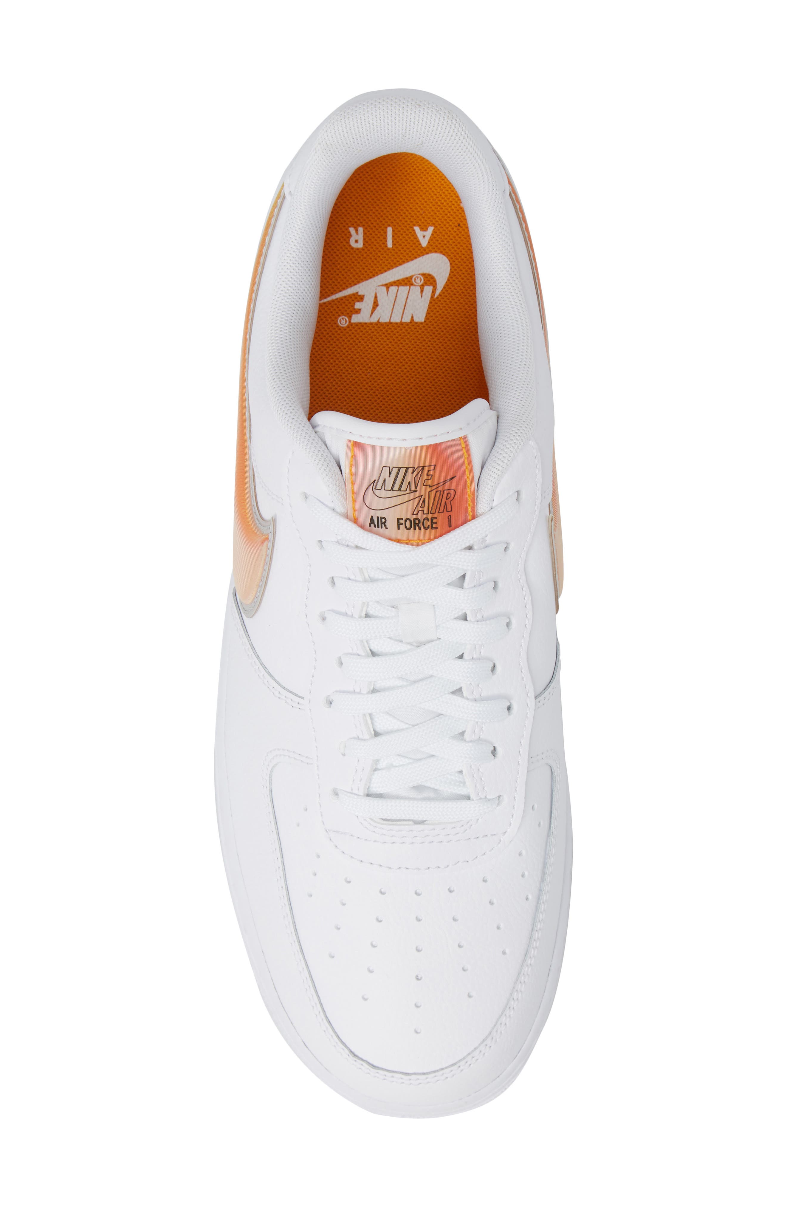 Air Force 1 '07 LV8 3 Sneaker, Alternate, color, WHITE/ ORANGE PEEL