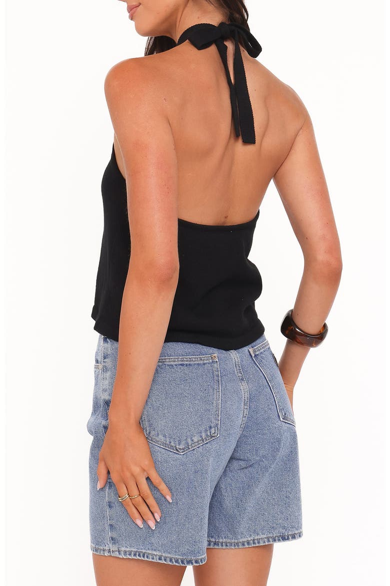 Haley Halter Top, Alternate, color, BLACK
