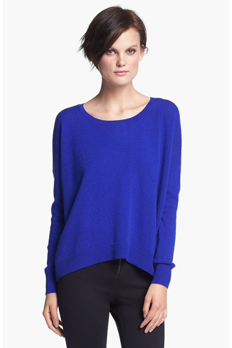 Back Zip Cashmere Sweater, Main, color, INDIA INK