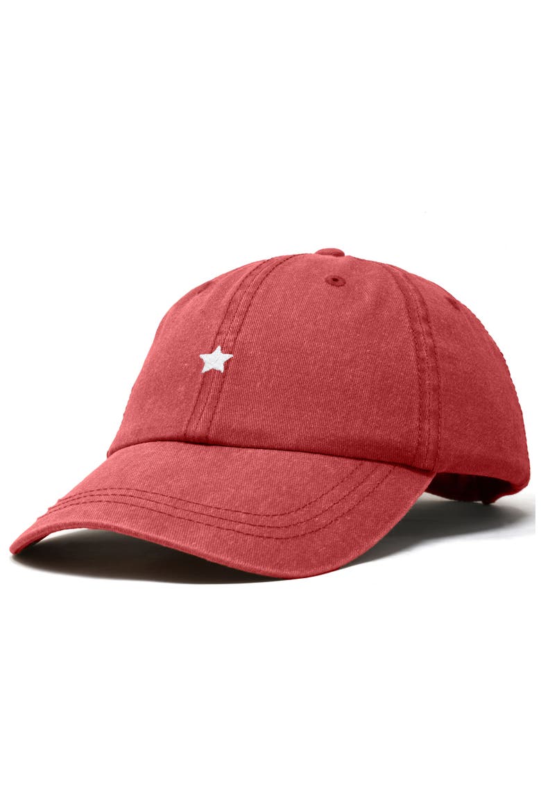 Lil Star Dad Cap, Alternate, color, Washed Red