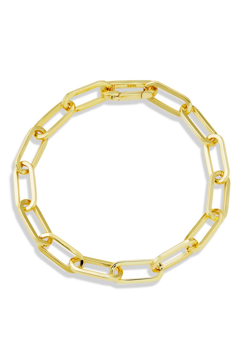 Paperclip Link Bracelet, Main, color, YELLOW