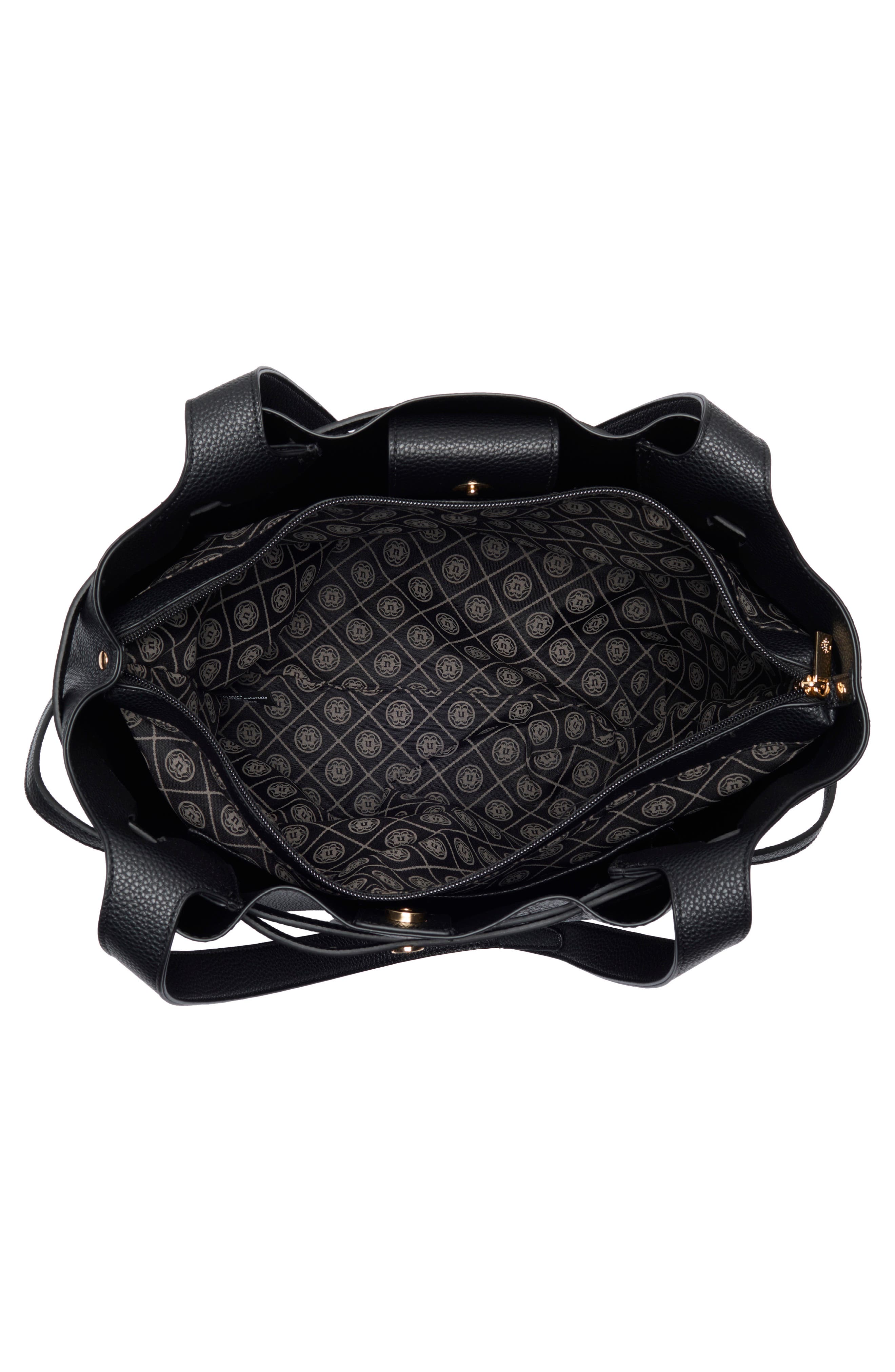 Nanette Lepore Laurel Belted Shoulder Bag, Alternate, color, Black