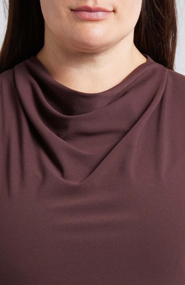 Universal Standard Cowl Neck Crepe Tank, Alternate, color, Brulee