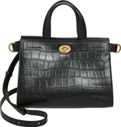 Burberry Mini Cotswolds Croc Embossed Leather Tote