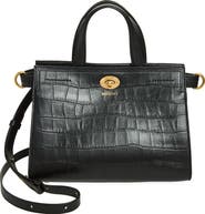 Burberry Mini Cotswolds Croc Embossed Leather Tote