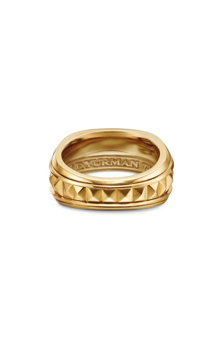 David Yurman Pyramid Signet Ring in 18K Yellow Gold, 16mm, Alternate, color, 