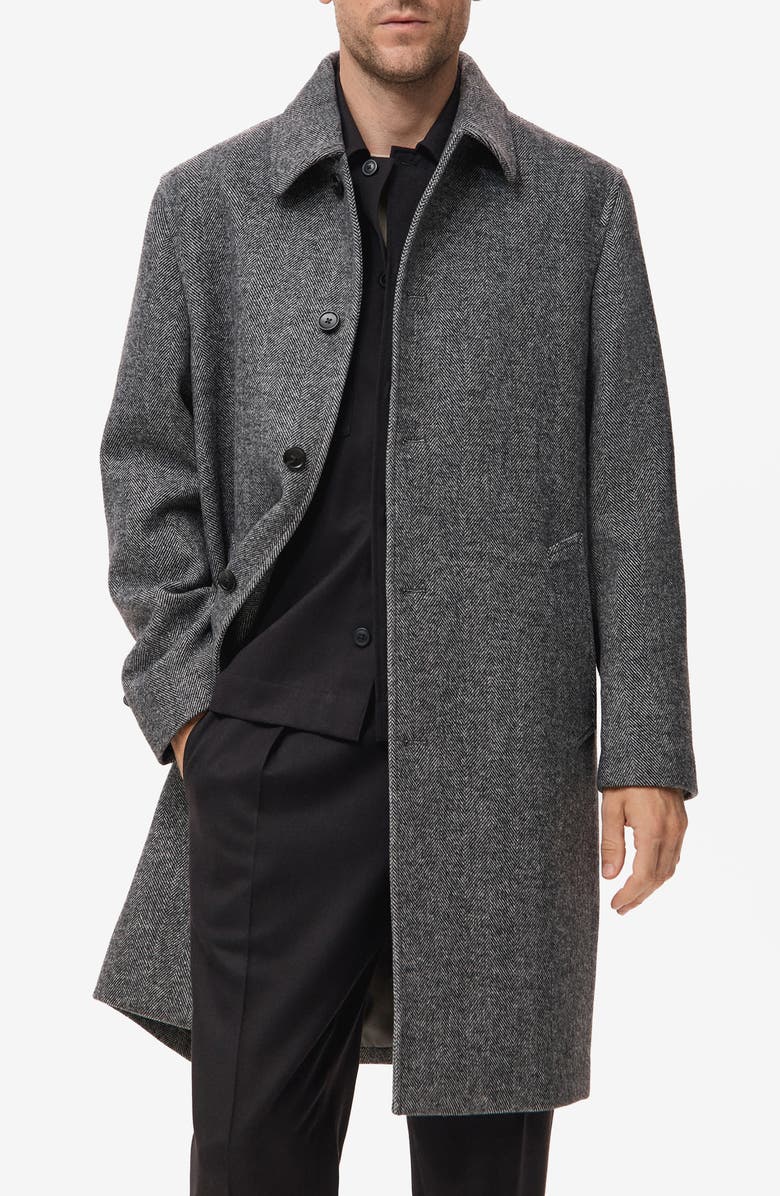 MANGO Herringbone Coat, Main, color, 