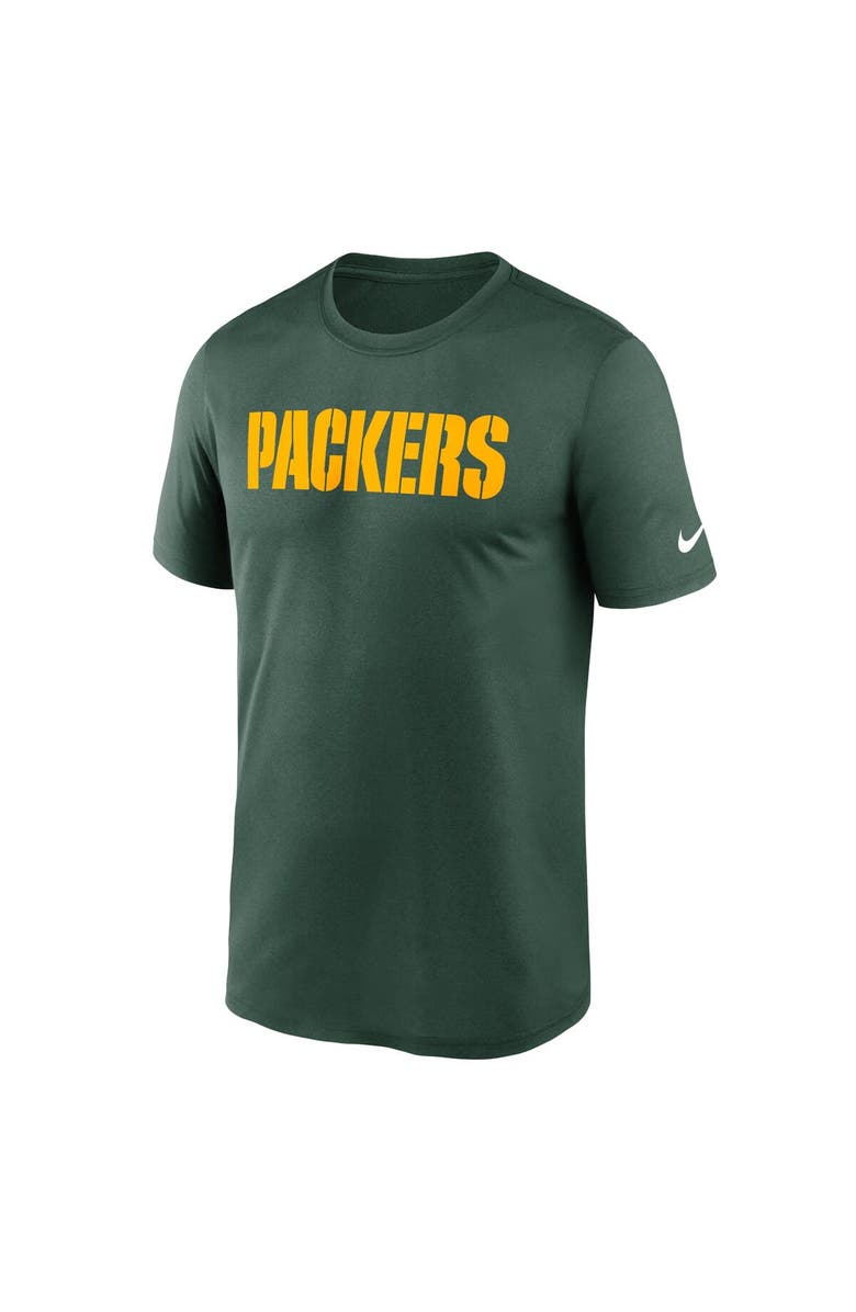 Nike Men's Nike Green Green Bay Packers Primetime Legend Wordmark Performance T-Shirt, Alternate, color, Green