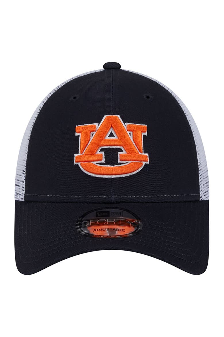 Men's New Era Navy Auburn Tigers Trucker 9FORTY Adjustable Hat, Alternate, color, Navy
