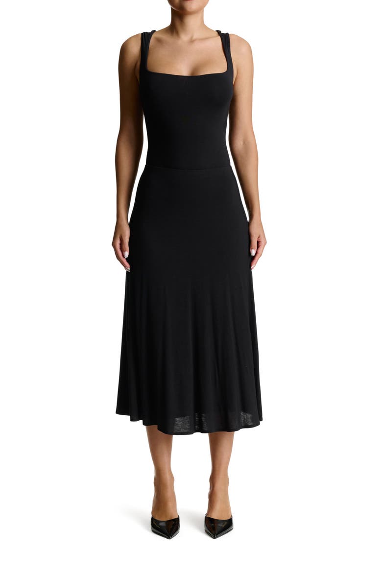 Square Neck Bodysuit, Alternate, color, BLACK