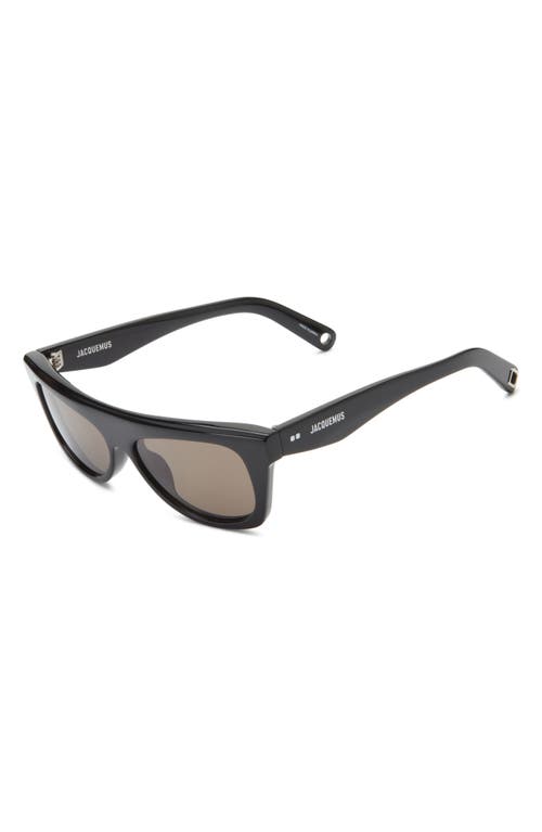 Jacquemus Les Lunettes Pina Sunglasses In Black/silver/grey